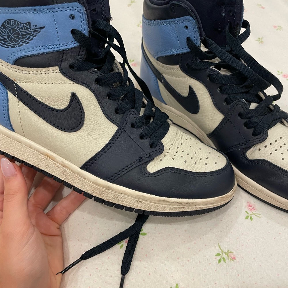 Obsidian Authentic High Top Jordan 1 Blue